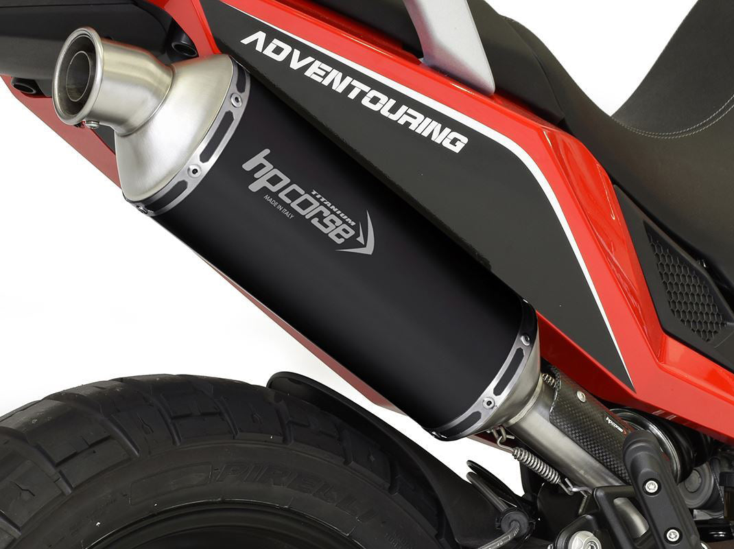 HP CORSE Moto Morini X-Cape (2021+) Slip-on Exhaust "SP-1 Short Black Titanium" (Euro 5)