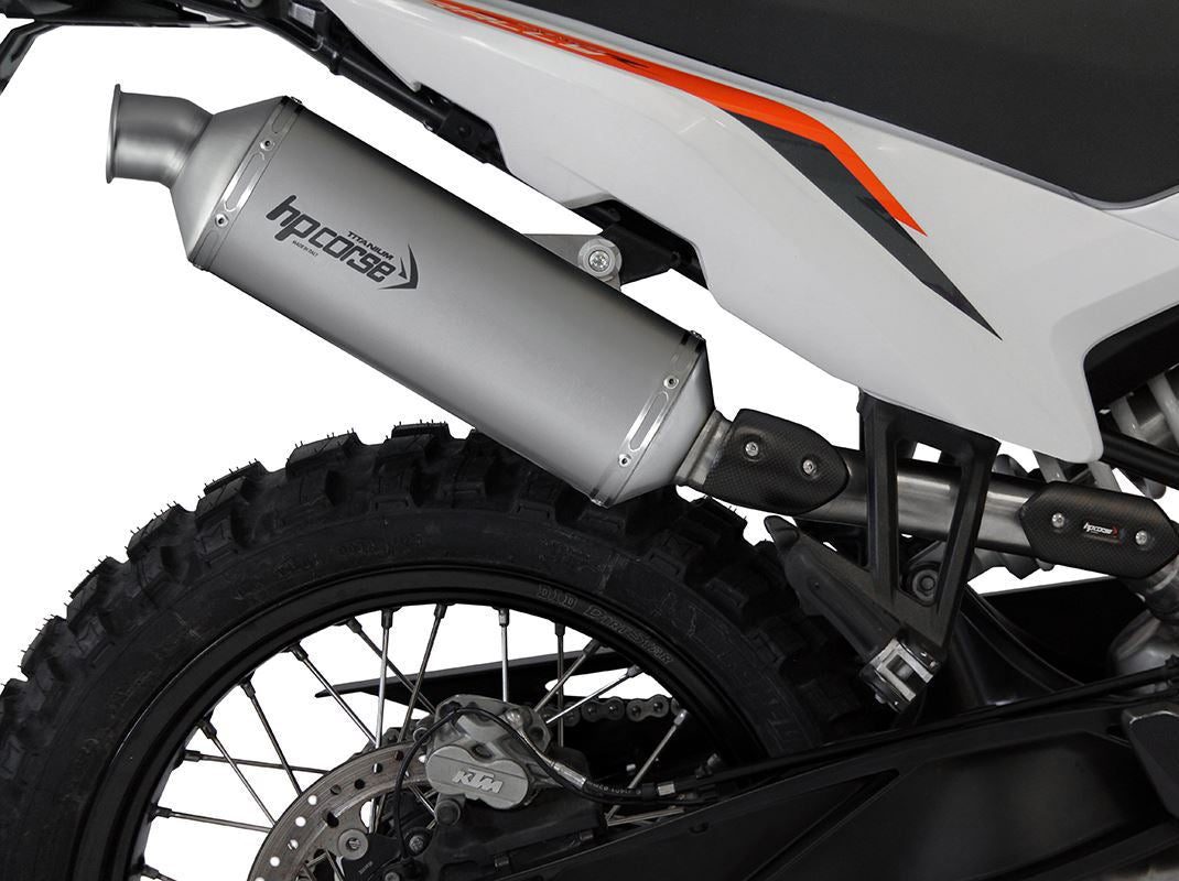 HP CORSE KTM 890 Adventure (2021+) Slip-on Exhaust "SP-1 Short Titanium" (Euro 5)