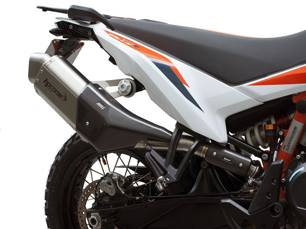 HP CORSE KTM 890 Adventure (2021+) Slip-on Exhaust "4-Track R Short Titanium" (Euro 5)