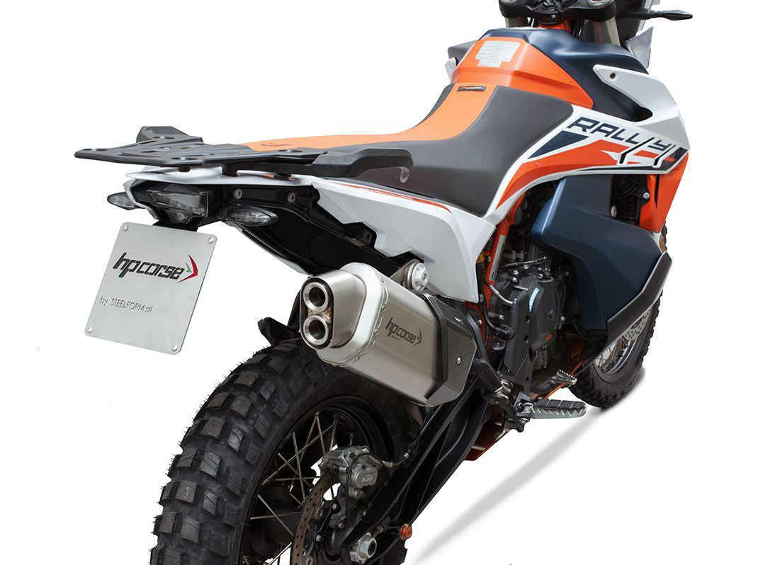 HP CORSE KTM 890 Adventure (2021+) Slip-on Exhaust "4-Track R Short Titanium" (Euro 5)