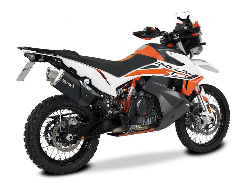 HP CORSE KTM 890 Adventure (2021+) Slip-on Exhaust "4-Track R Short Inox Black" (Euro 5)