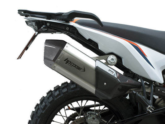 HP CORSE KTM 890 Adventure (2021+) Slip-on Exhaust "SPS Carbon Short Titanium" (Euro 5)