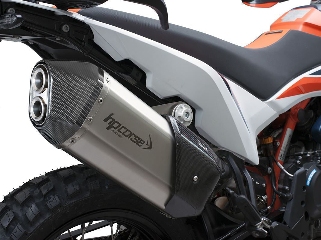 HP CORSE KTM 890 Adventure (2021+) Slip-on Exhaust "SPS Carbon Short Titanium" (Euro 5)