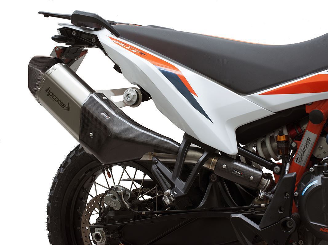 HP CORSE KTM 890 Adventure (2021+) Slip-on Exhaust "SPS Carbon Short Titanium" (Euro 5)