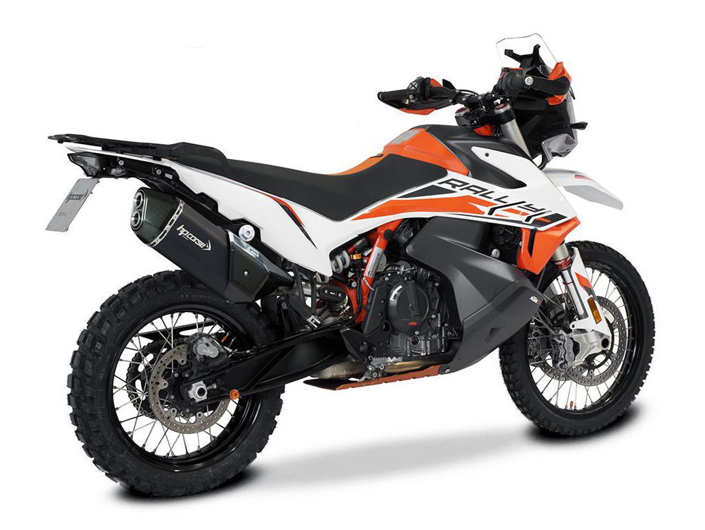 HP CORSE KTM 890 Adventure (2021+) Slip-on Exhaust "SPS Carbon Short Inox Black" (Euro 5)