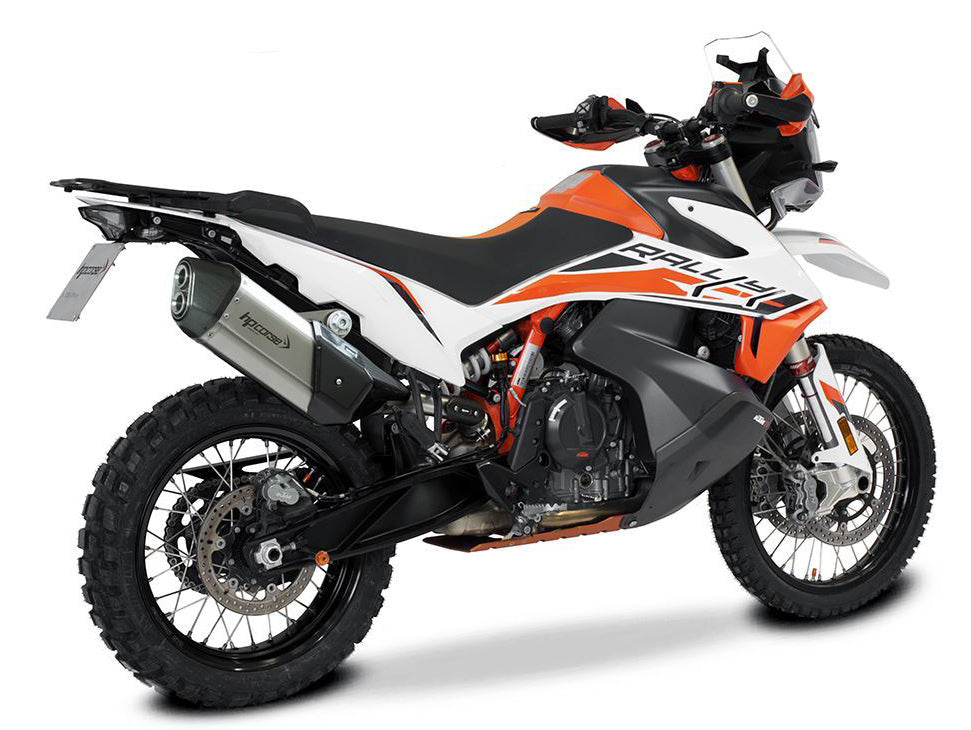 HP CORSE KTM 890 Adventure (2021+) Slip-on Exhaust "SPS Carbon Short Inox Satin" (Euro 5)