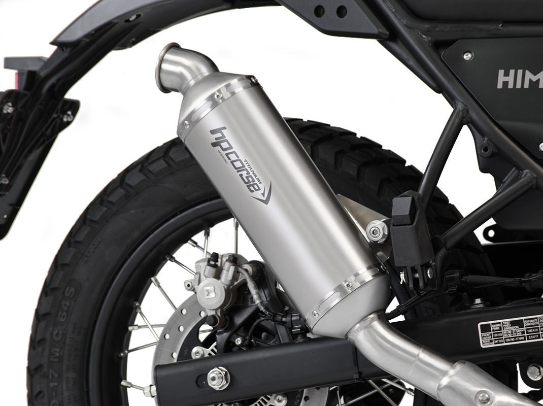 HP CORSE Royal Enfield Himalayan (2016+) Slip-on Exhaust "SP-1 Short Rally Titanium" (Racing)