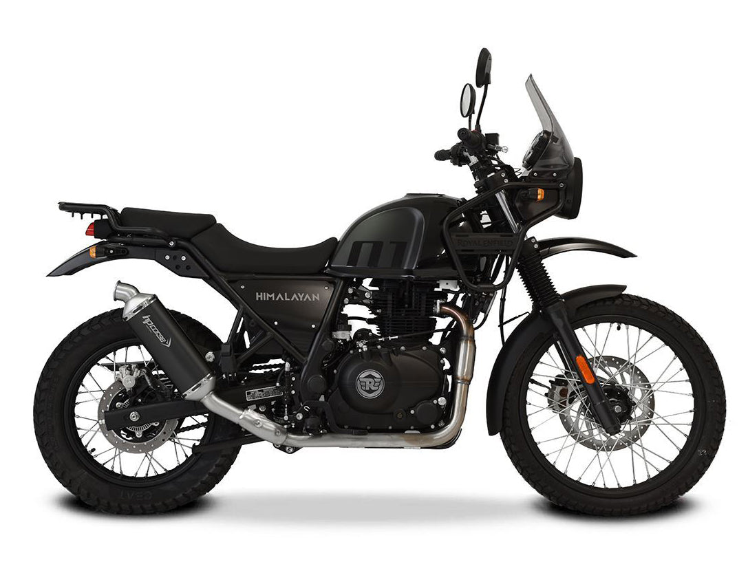 HP CORSE Royal Enfield Himalayan (2016+) Slip-on Exhaust "SP-1 Short Rally Black Titanium" (Racing)