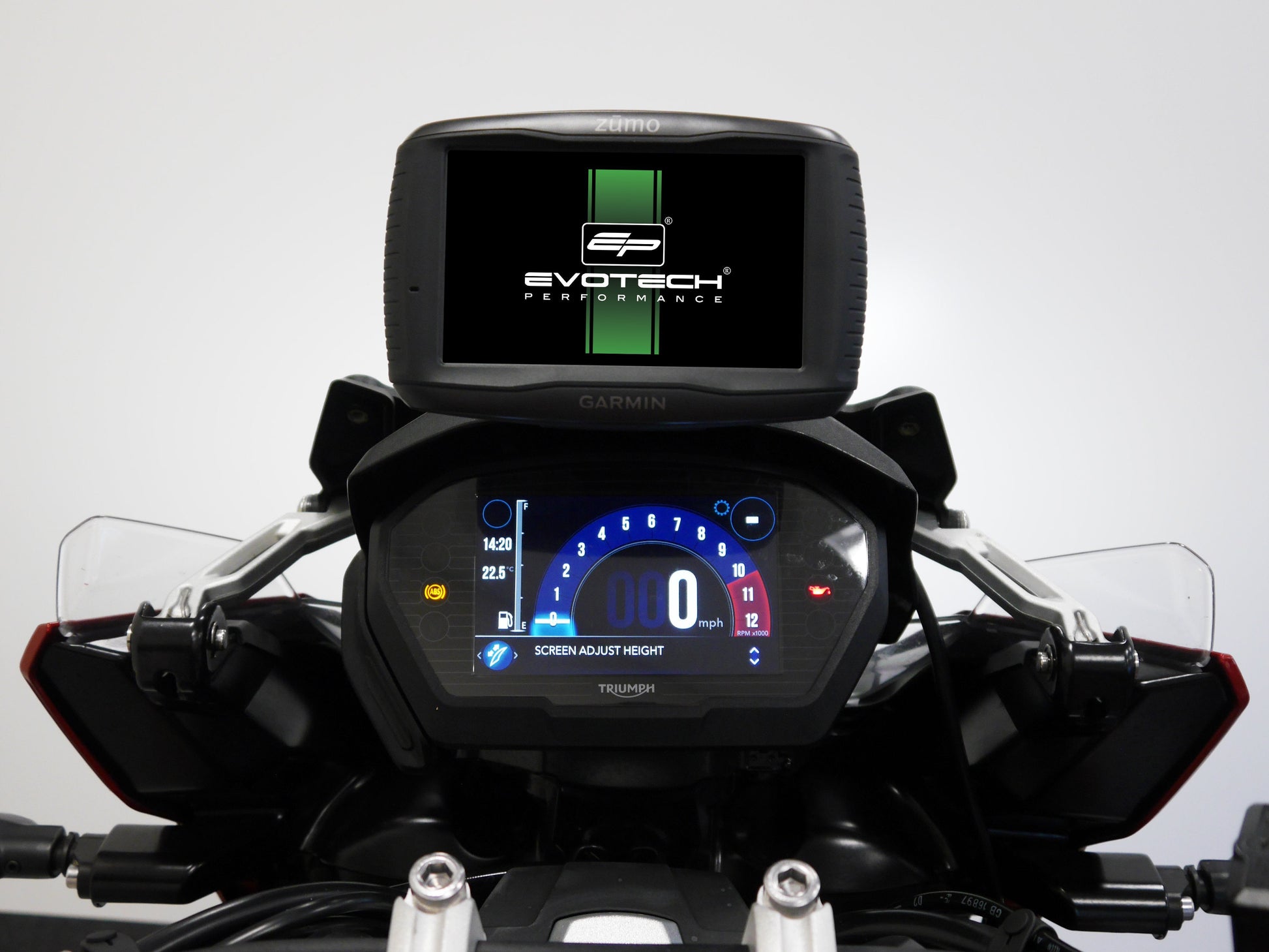 EVOTECH Triumph Tiger 1200 (17/21) Phone / GPS Mount "Garmin" – Accessories in MotoDeal – Motorcycle Accessories and Parts Online Shop