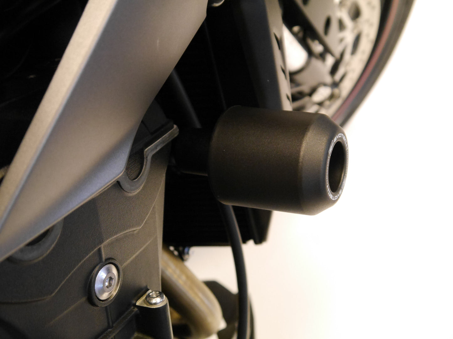 EVOTECH Triumph Street Triple (2013+) Frame Crash Protection Sliders – Accessories in MotoDeal – Motorcycle Accessories and Parts Online Shop