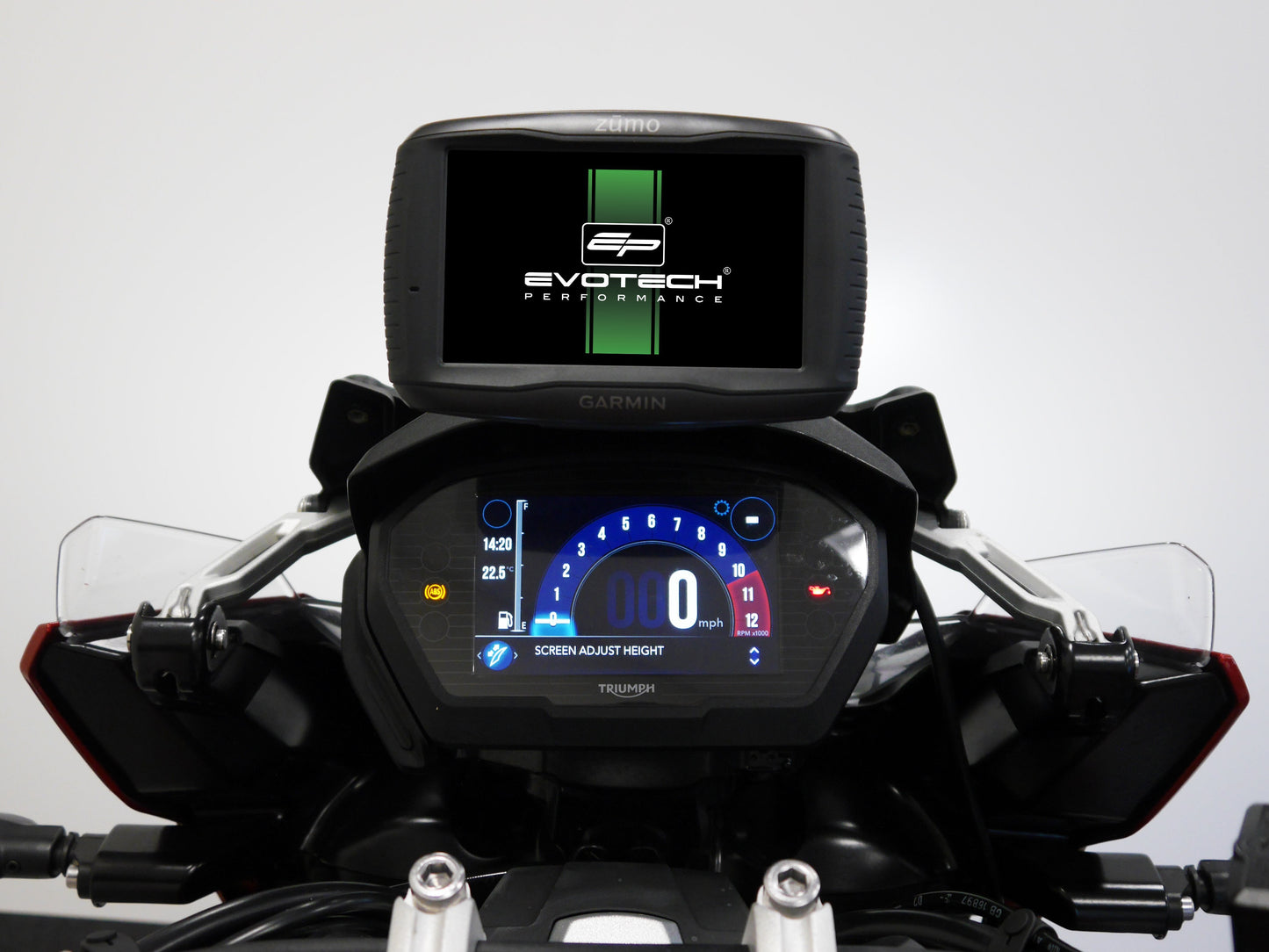 EVOTECH Triumph Tiger 800 (10/17) Phone / GPS Mount "Garmin" (Zumo compatible) – Accessories in MotoDeal – Motorcycle Accessories and Parts Online Shop