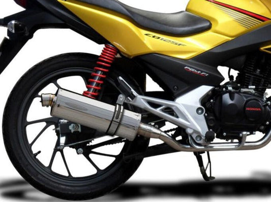 DELKEVIC Honda CB125F Full Exhaust System with Stubby 14" Silencer