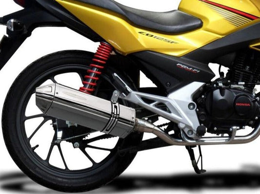 DELKEVIC Honda CB125F Full Exhaust System with 13" Tri-Oval Silencer