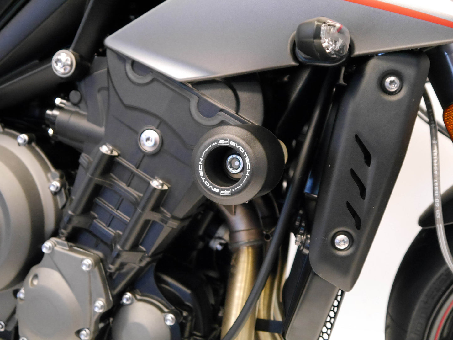 EVOTECH Triumph Street Triple (2013+) Frame Crash Protection Sliders – Accessories in MotoDeal – Motorcycle Accessories and Parts Online Shop