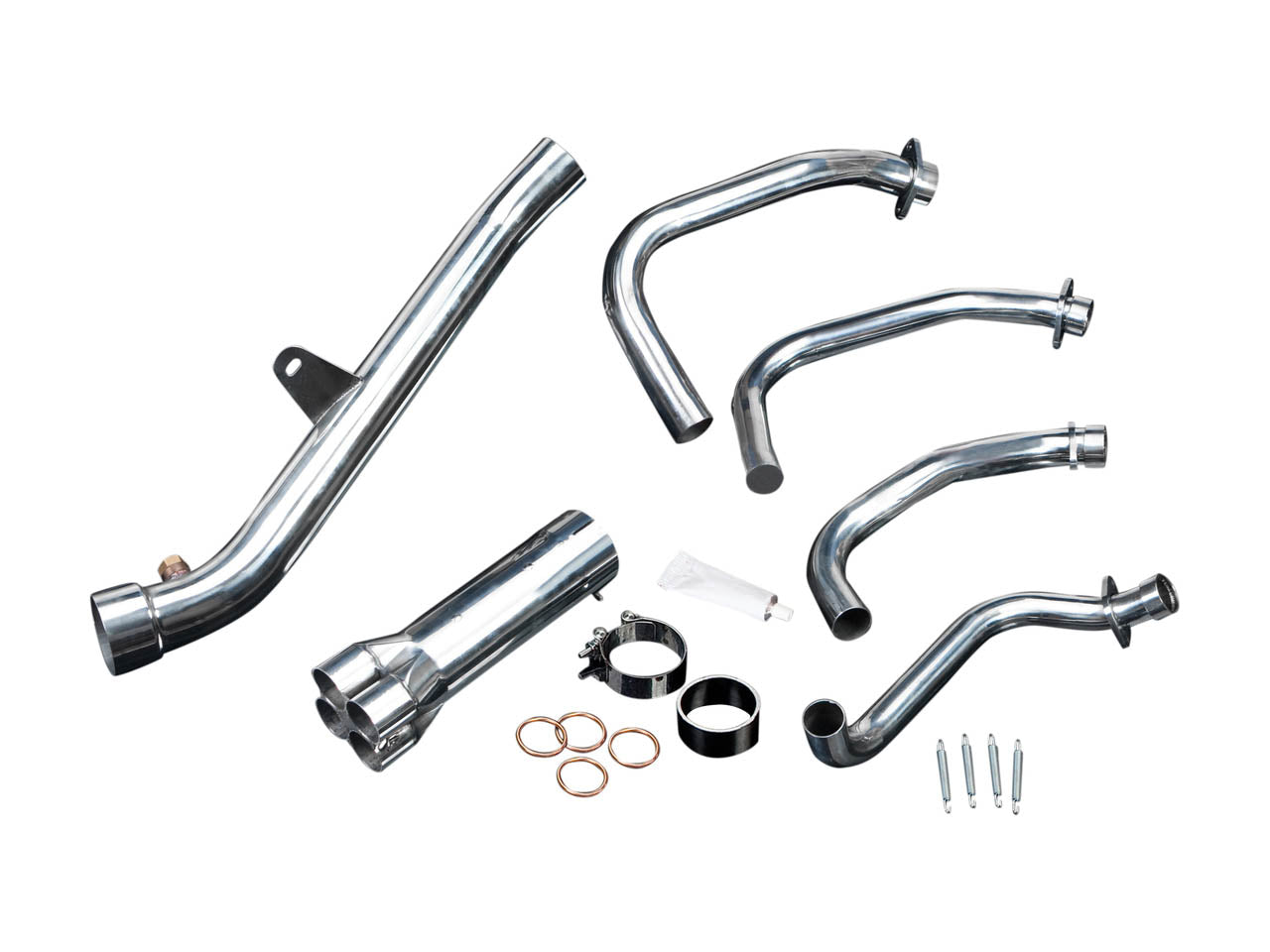 DELKEVIC Honda CBR1100XX Blackbird Full Exhaust System 4-1 with Mini 8" Carbon Silencer