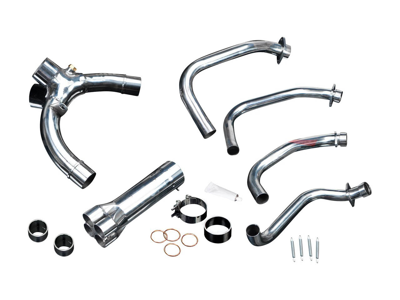 DELKEVIC Honda CBR1100XX Blackbird Full Exhaust System with Stubby 14" Silencers