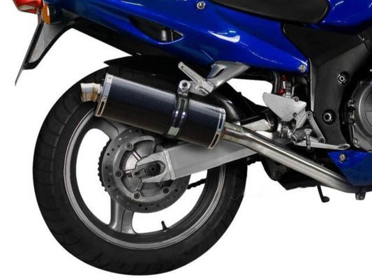 DELKEVIC Honda CBR1100XX Blackbird Full Exhaust System 4-1 with Stubby 14" Carbon Silencer