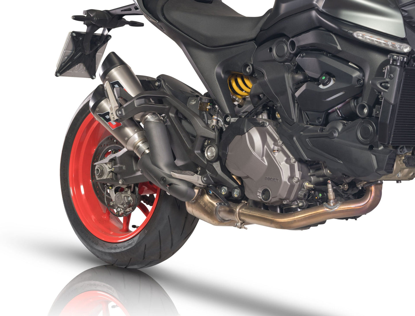 QD EXHAUST Ducati Monster 950 (2021+) Dual Slip-on Exhaust "Gunshot" (EU homologated)