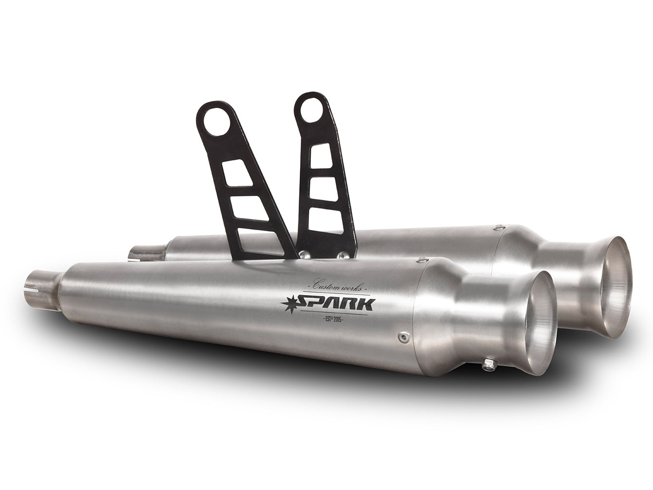 SPARK GTR0208 Triumph Bonneville T120 (16/18) Double Slip-on Exhaust "Trumpet" (approved; polished)