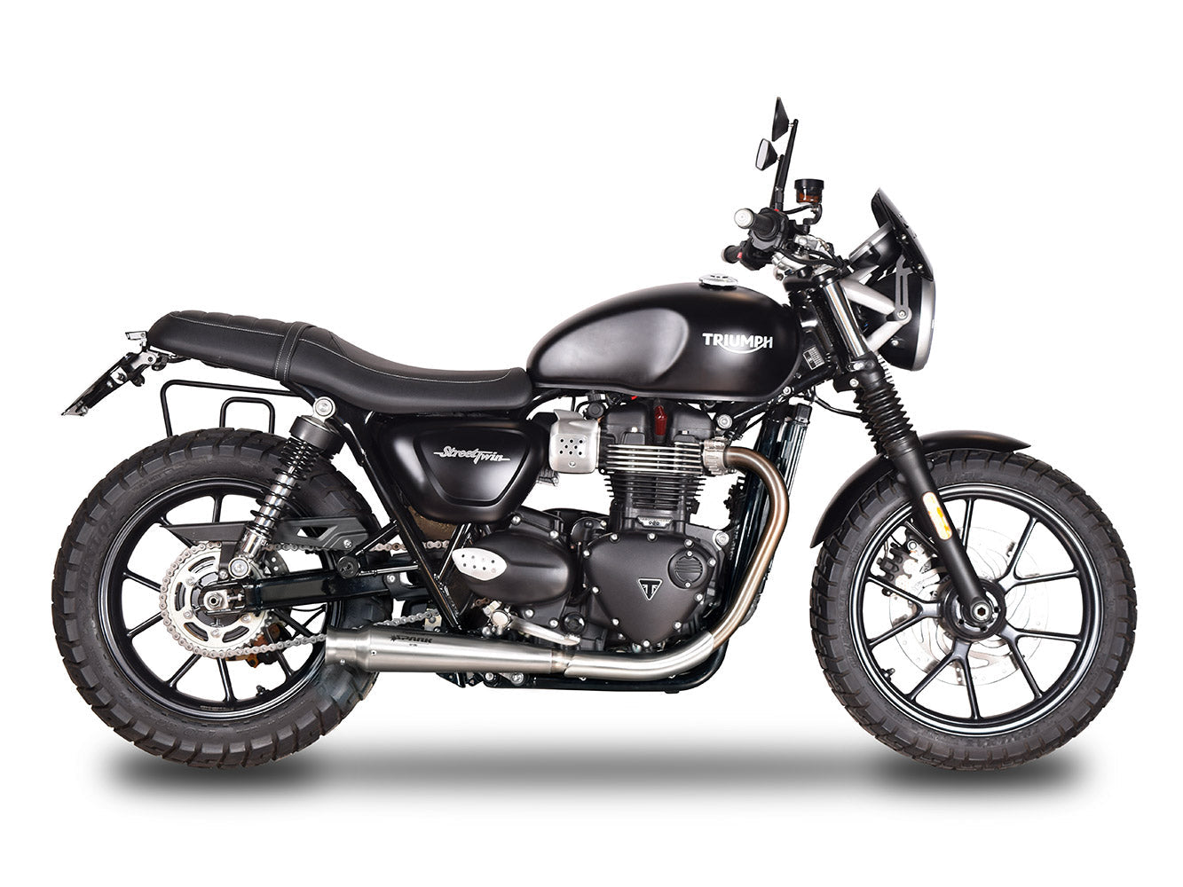 SPARK GTR0402 Triumph Street Twin 900 (16/18) Double Slip-on Exhaust "Trumpet" (approved)