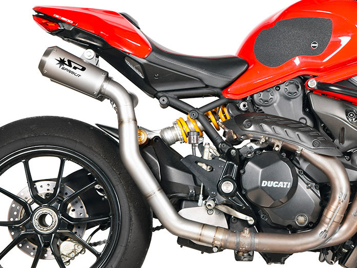 SPARK GDU0836 Ducati Monster 1200R (16/19) High Position Dual Slip-on Exhaust "MotoGP" (racing)