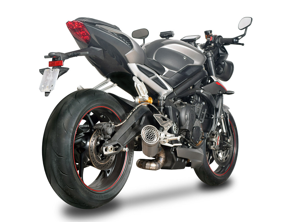 SPARK GTR0501 Triumph Street Triple (2017+) Titanium Semi-full Exhaust System "Grid-O" (racing)