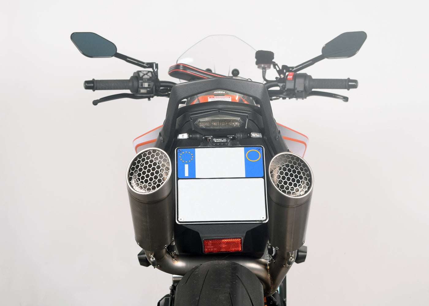 SPARK GKT0110 KTM 790 / 890 Duke (2018+) Titanium Semi-Full Double Exhaust System "GRID-O" (215 mm)