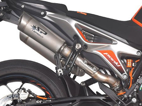 SPARK GKT0110 KTM 790 / 890 Duke (2018+) Titanium Semi-Full Double Exhaust System "GRID-O" (215 mm)