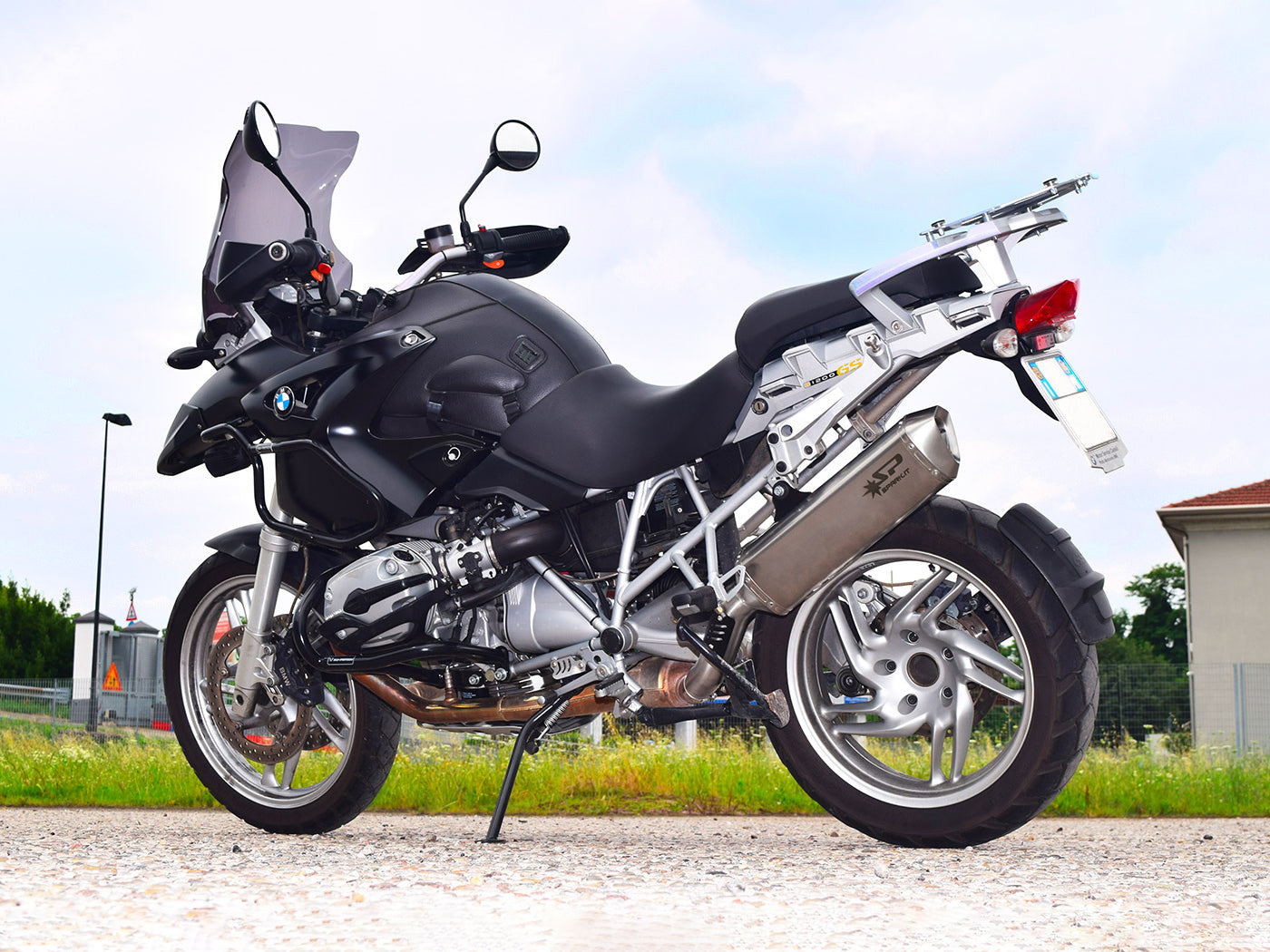 SPARK GBM0603 BMW R1200GS / Adventure (04/09) Slip-on Exhaust "Force" (EU homologated; steel / titanium)