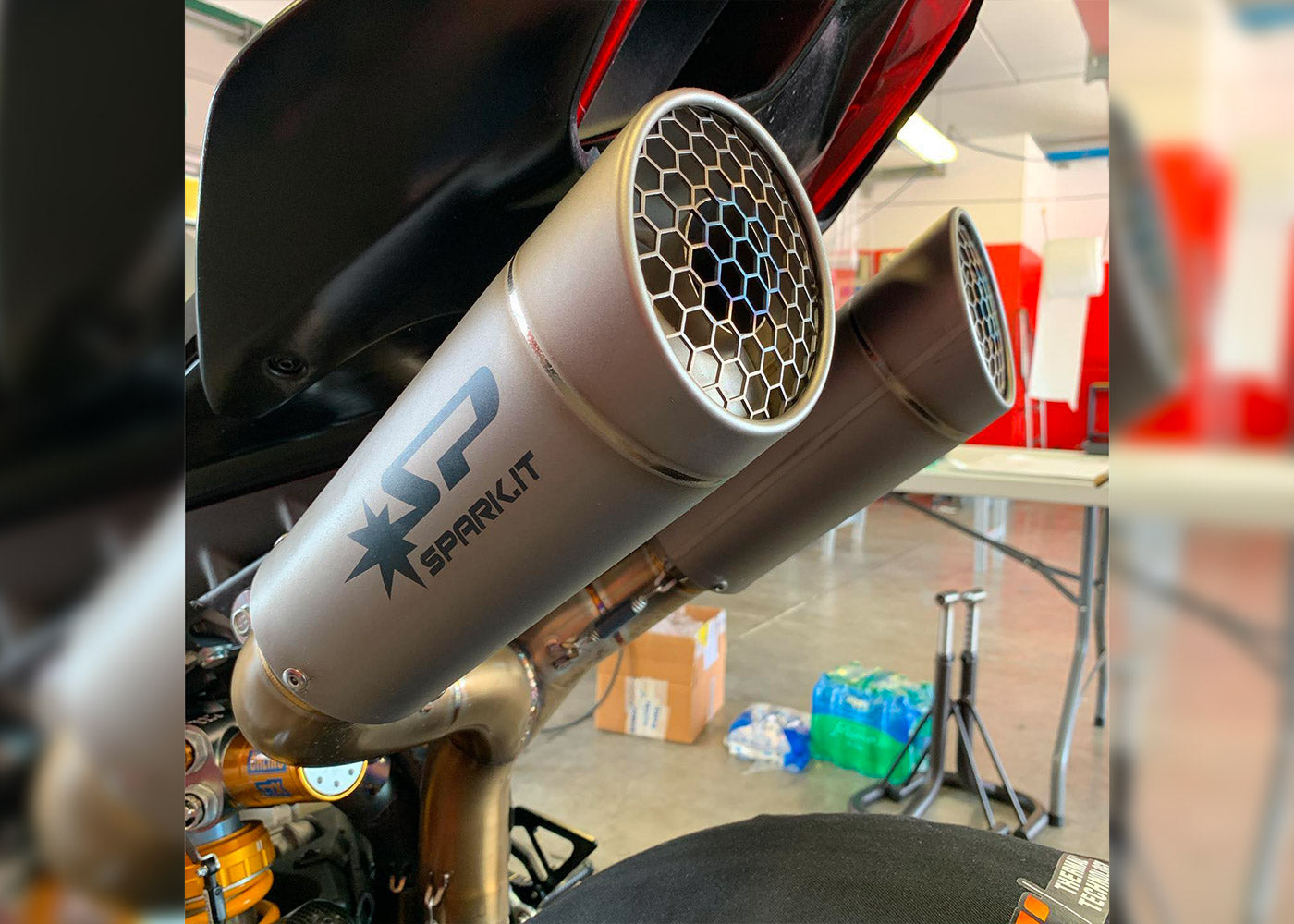 SPARK GDU8845 Ducati Panigale V4 (2018+) Full Titanium Full Exhaust System "GRID-O" (racing; underseat)