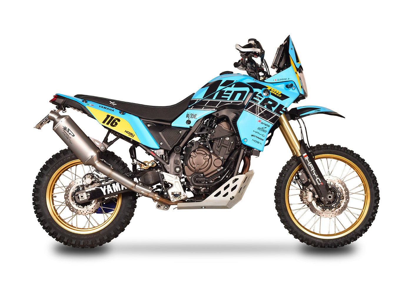 SPARK GYA1602 Yamaha Ténéré 700 Slip-on Exhaust "Dakar" (EU homologated; high)