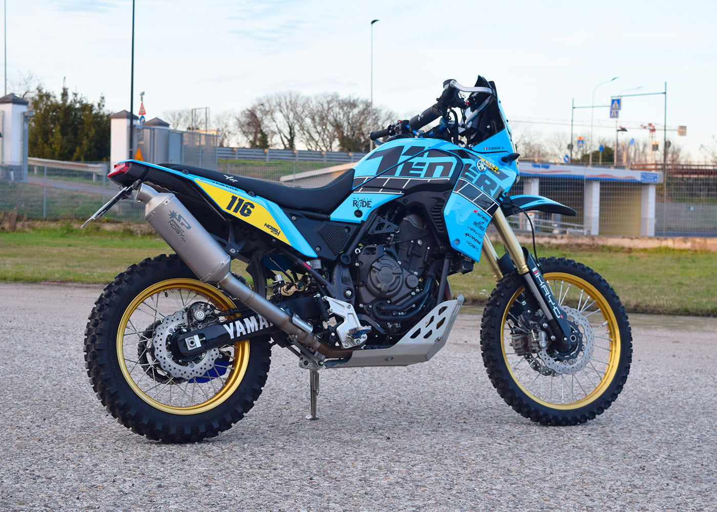 SPARK GYA1602 Yamaha Ténéré 700 Slip-on Exhaust "Dakar" (EU homologated; high)