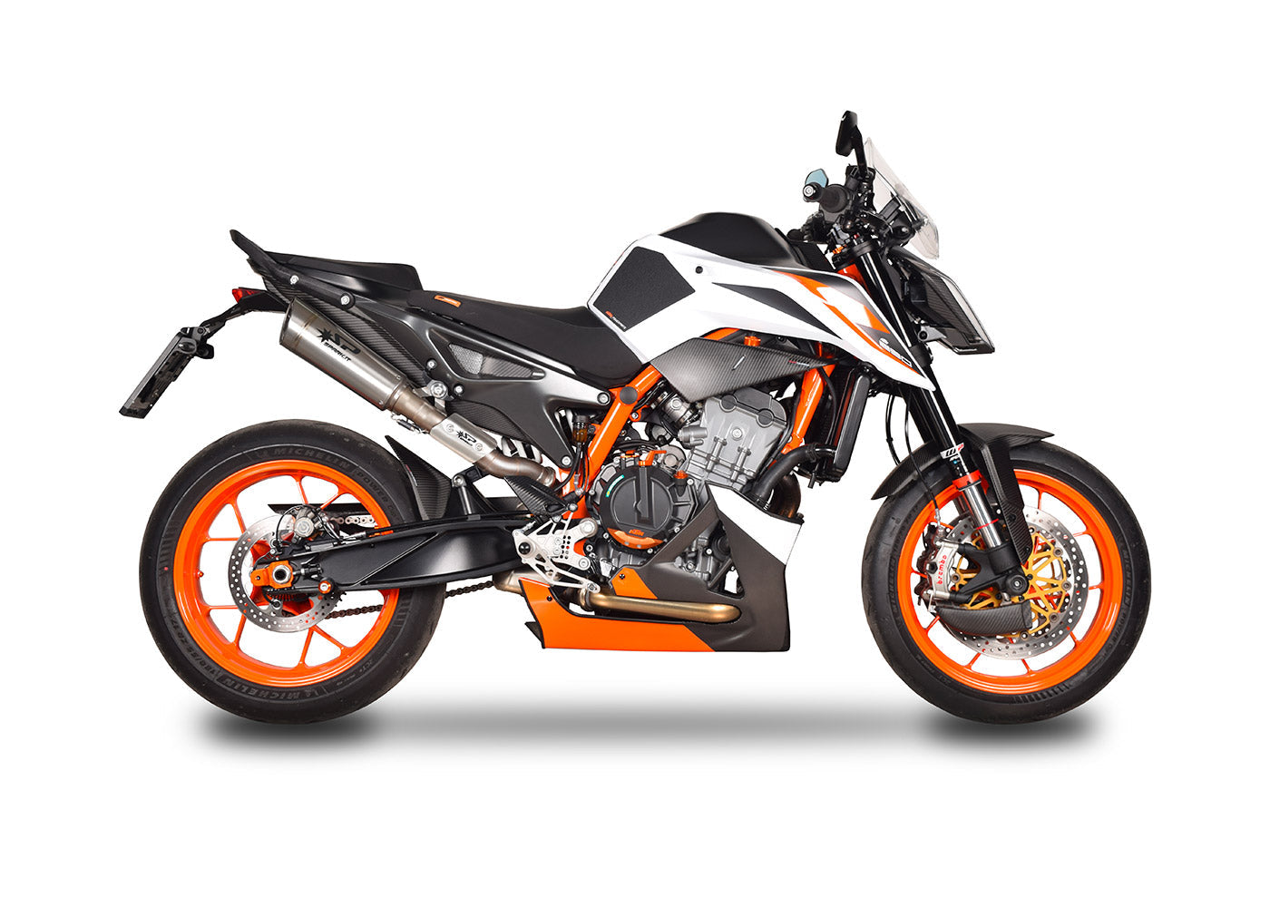 SPARK GKT0110 KTM 790 / 890 Duke (2018+) Titanium Semi-Full Double Exhaust System "GRID-O" (215 mm)