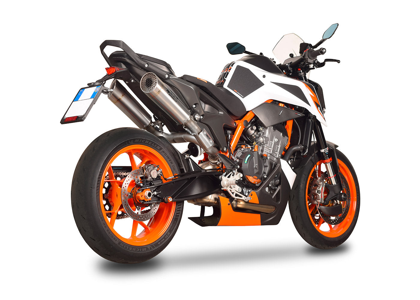 SPARK GKT0110 KTM 790 / 890 Duke (2018+) Titanium Semi-Full Double Exhaust System "GRID-O" (215 mm)