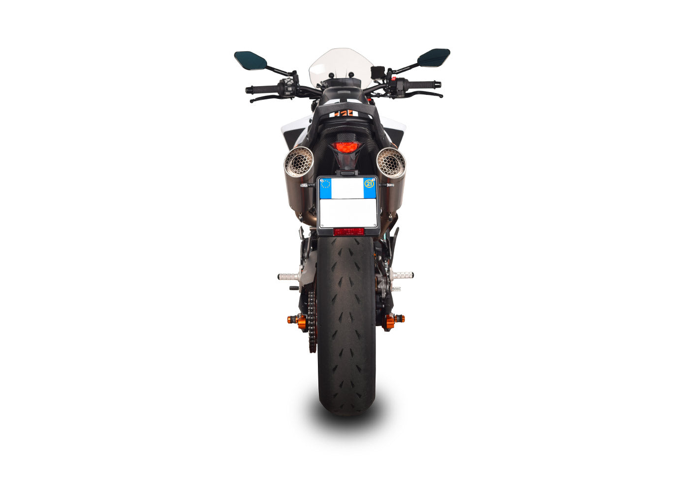 SPARK GKT0110 KTM 790 / 890 Duke (2018+) Titanium Semi-Full Double Exhaust System "GRID-O" (215 mm)