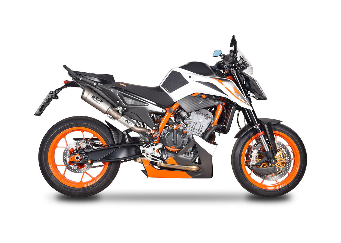 SPARK GKT0115 KTM 790 / 890 Duke (2018+) Titanium Semi-Full Double Exhaust System "GRID-O" (175 mm; approved)