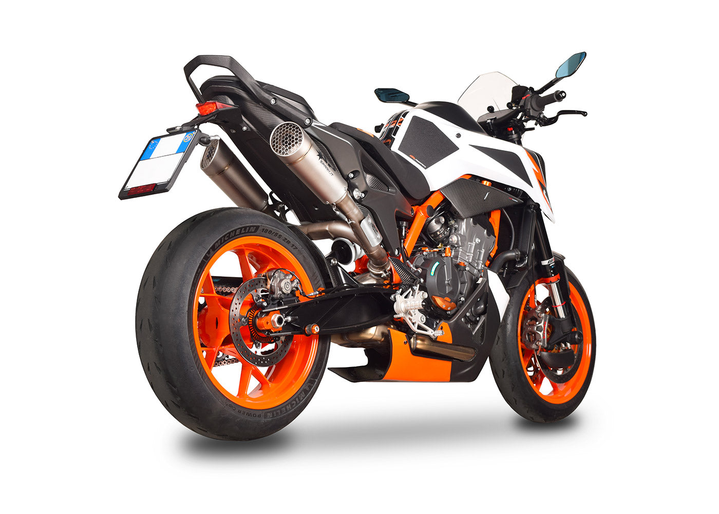 SPARK GKT0115 KTM 790 / 890 Duke (2018+) Titanium Semi-Full Double Exhaust System "GRID-O" (175 mm; approved)