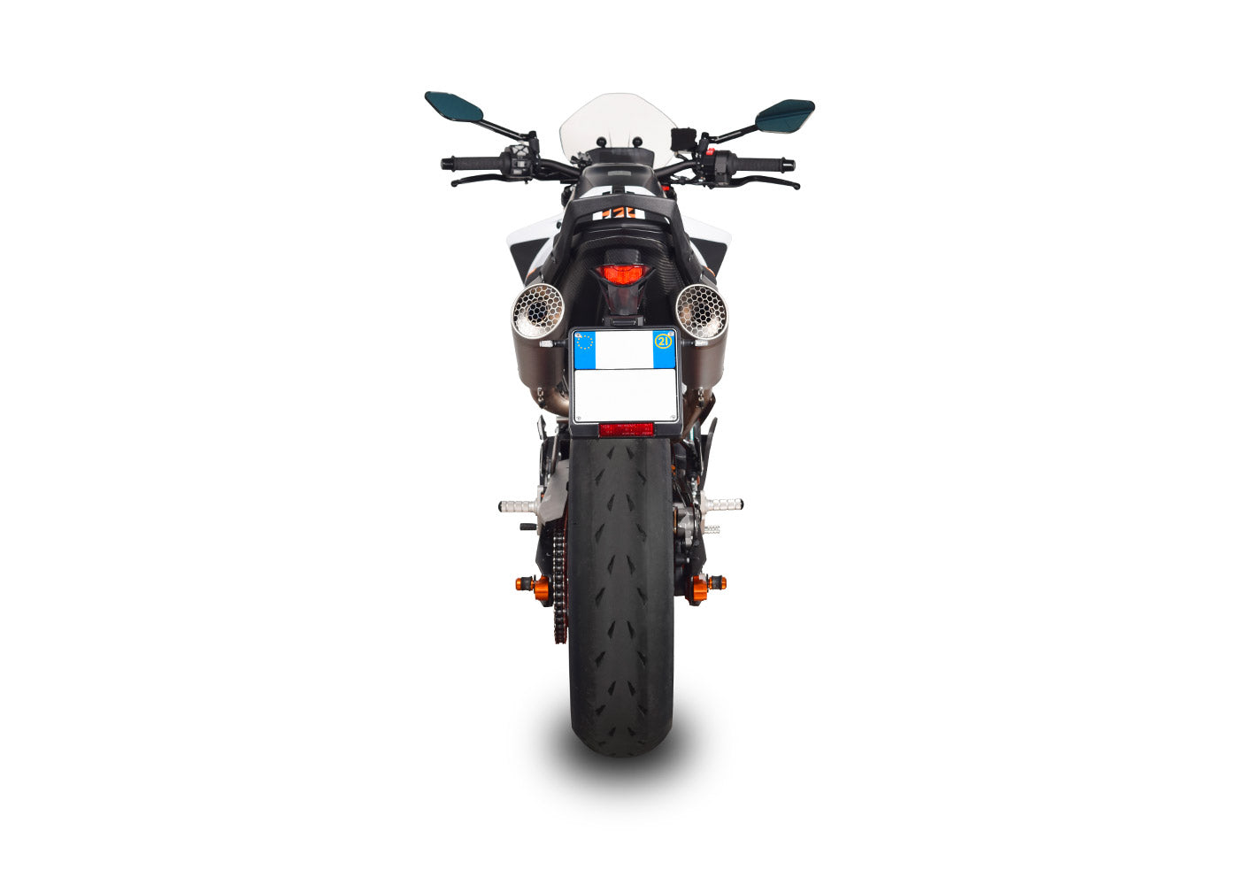 SPARK GKT0115 KTM 790 / 890 Duke (2018+) Titanium Semi-Full Double Exhaust System "GRID-O" (175 mm; approved)