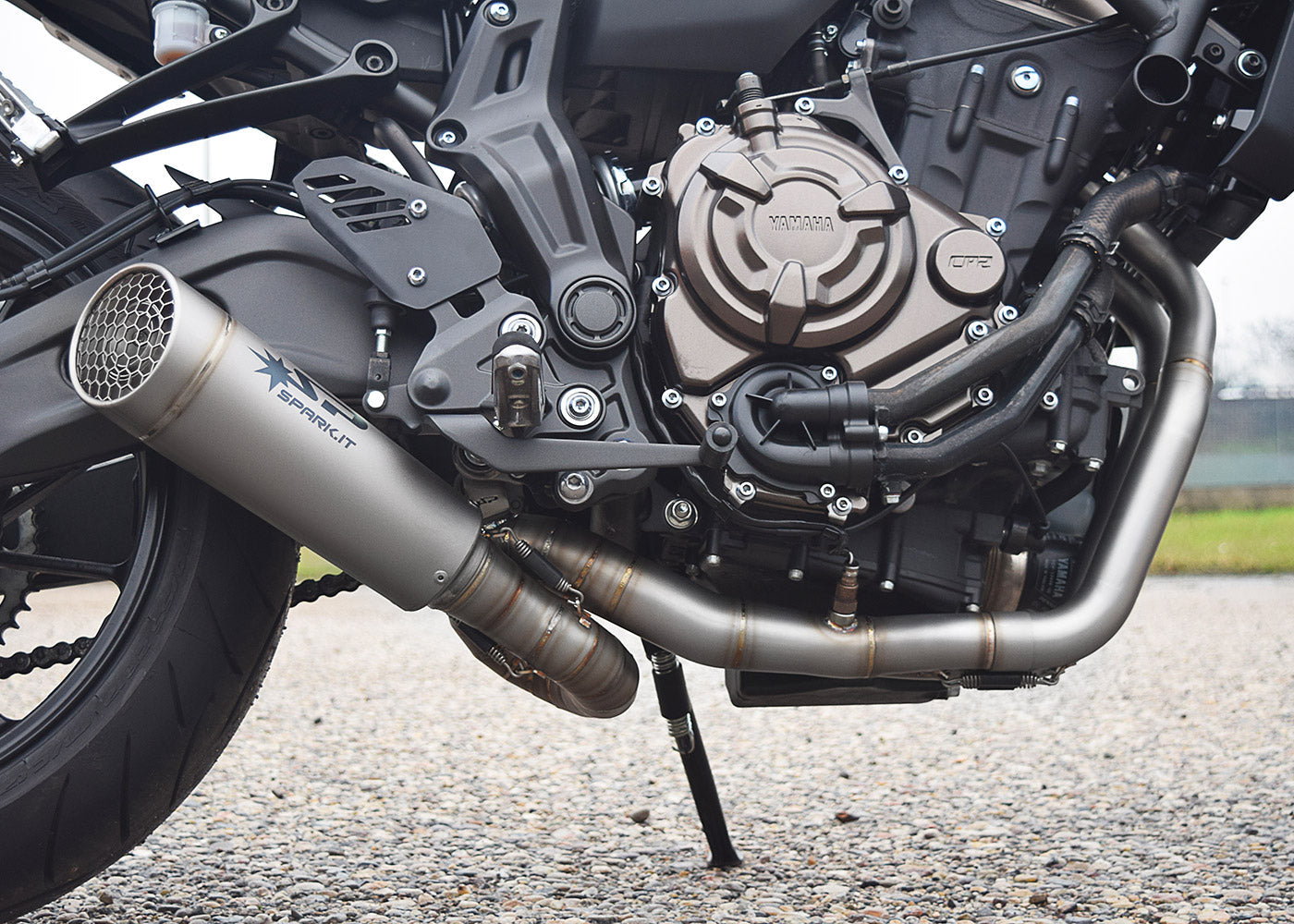 SPARK GYA8876 Yamaha MT-07/Tracer 700 Titanium Full Exhaust System "Grid-O" (racing)