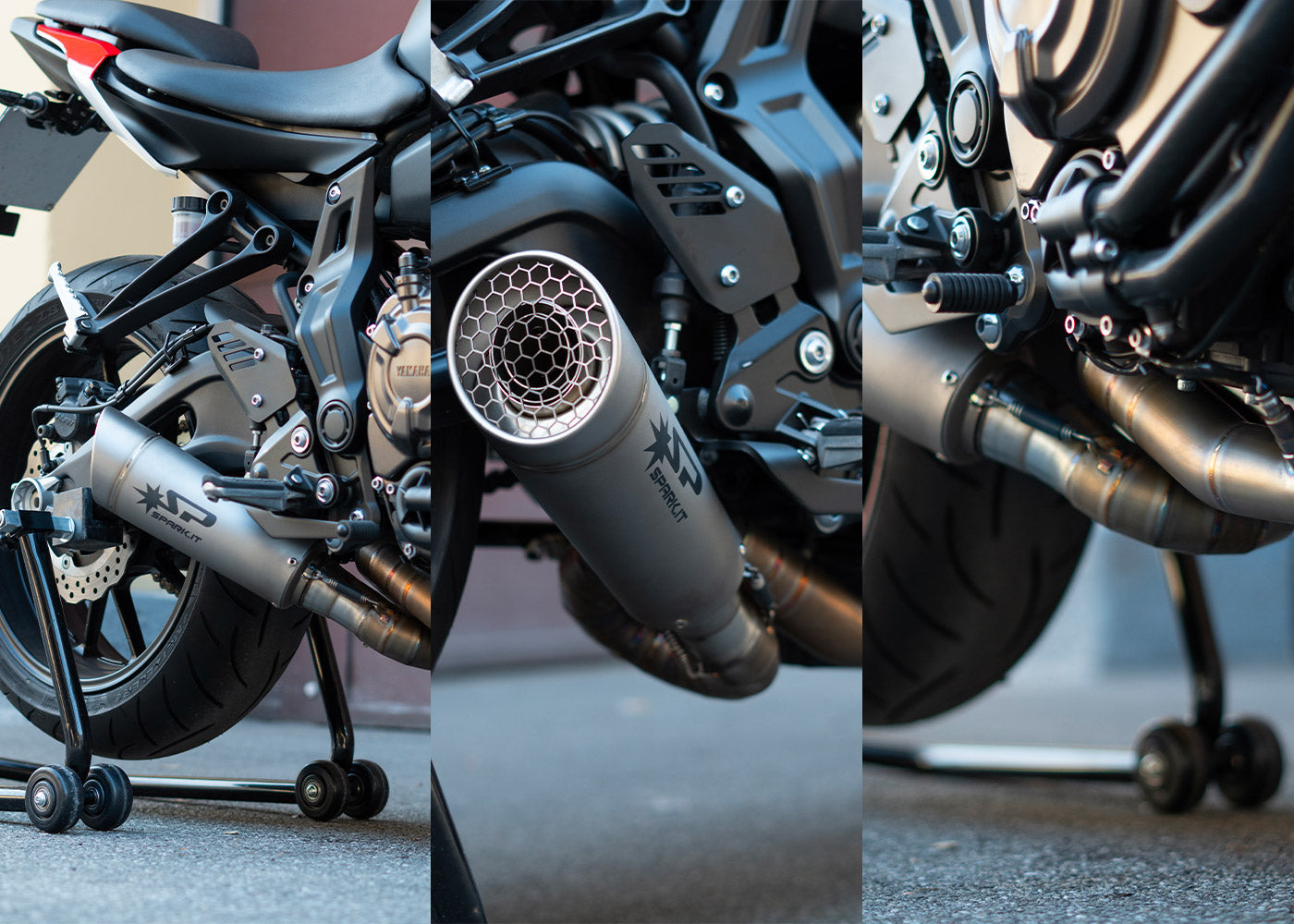 SPARK GYA8876 Yamaha MT-07/Tracer 700 Titanium Full Exhaust System "Grid-O" (racing)