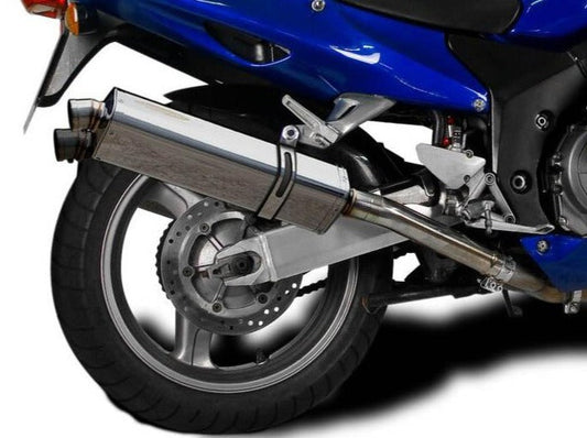 DELKEVIC Honda CBR1100XX Blackbird Full Exhaust System with Stubby 17" Tri-Oval Silencers