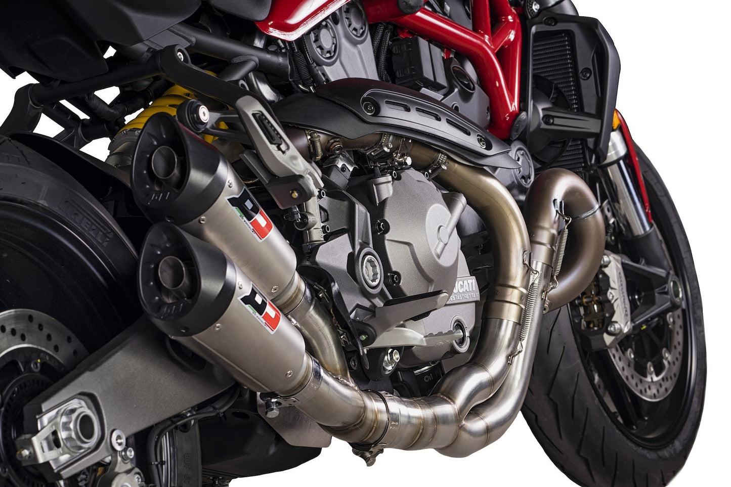 QD EXHAUST Ducati Monster 1200S Dual Slip-on Exhaust "Gunshot" (EU homologated)