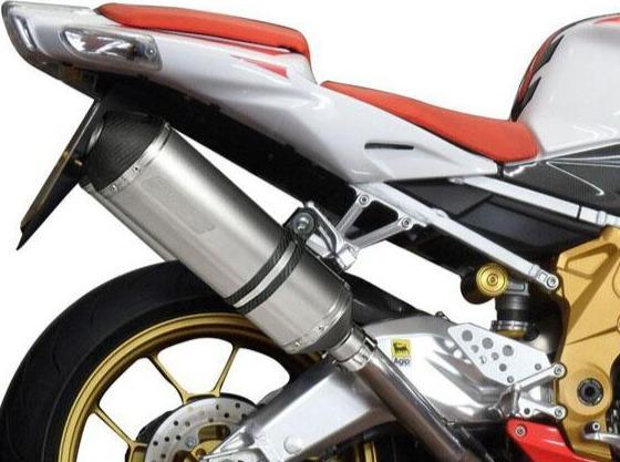 DELKEVIC Aprilia RSV 1000 R / Tuono V2 Slip-on Exhaust 13.5" Titanium X-Oval