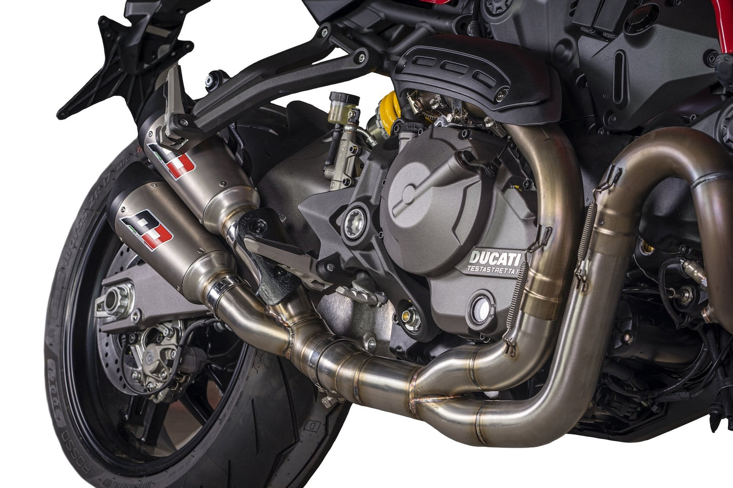 QD EXHAUST Ducati Monster 1200S Dual Slip-on Exhaust "Gunshot" (EU homologated)