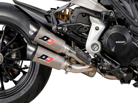 QD EXHAUST Ducati Diavel 1260 Semi-Full Dual Exhaust System "Twin Gunshot" (EU homologated)