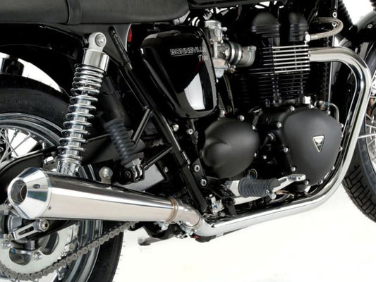 QD EXHAUST Triumph Thruxton Dual Slip-on Exhaust "MaXcone" (EU homologated) – Accessories in MotoDeal – Motorcycle Accessories and Parts Online Shop