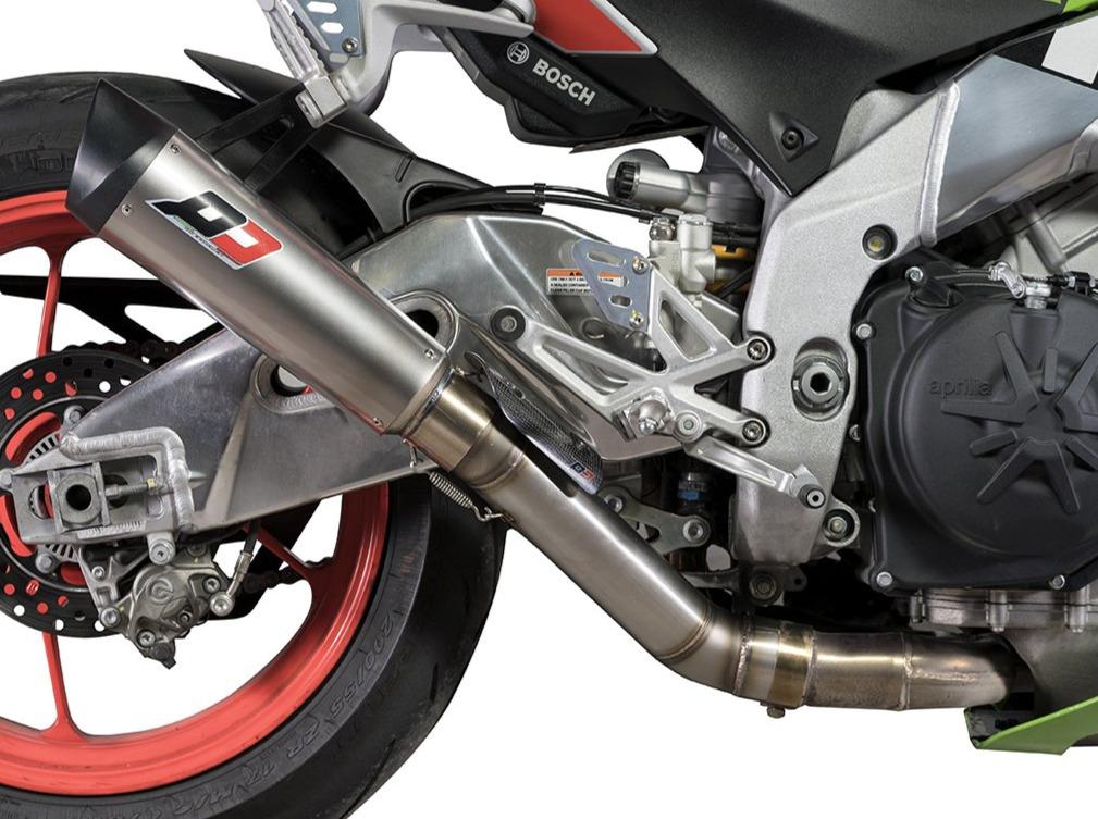 QD EXHAUST Aprilia Tuono V4 (17/20) Slip-on Exhaust "Tri-Cone" (racing)