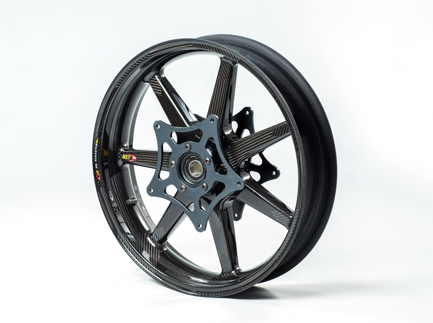 BST BMW R nineT Carbon Wheel "Panther TEK" (front, 7 straight spokes, black hubs) – Accessories in the 2WheelsHero Motorcycle Aftermarket Accessories and Parts Online Shop