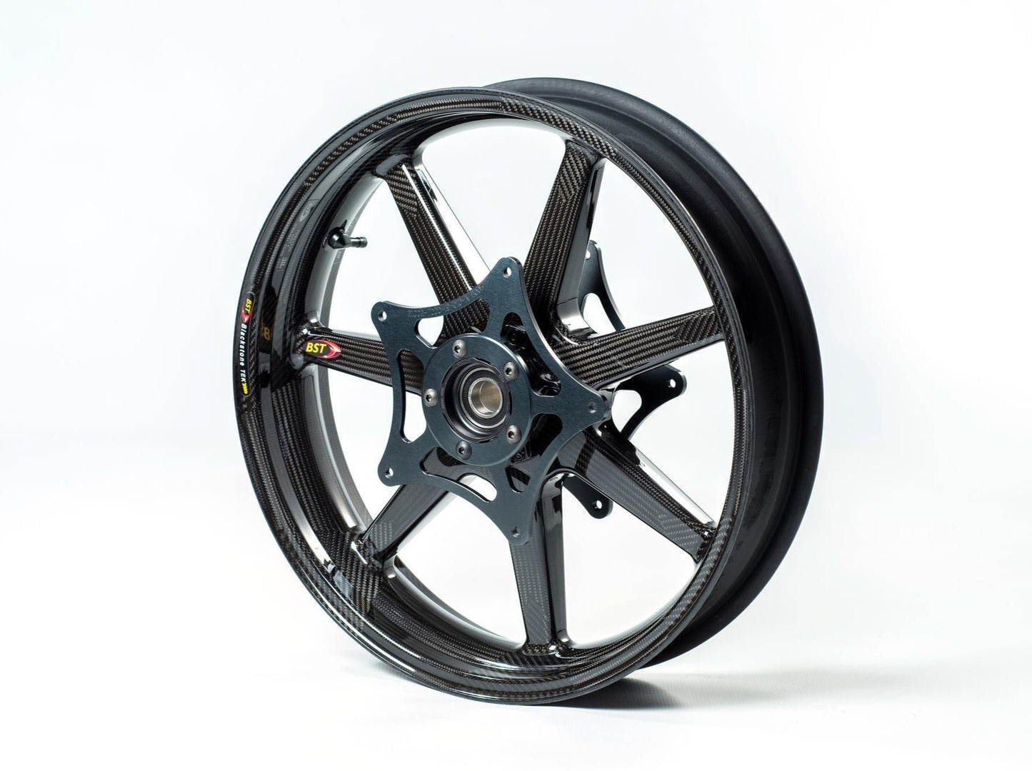 BST BMW R nineT Carbon Wheel "Panther TEK" (front, 7 straight spokes, black hubs) – Accessories in the 2WheelsHero Motorcycle Aftermarket Accessories and Parts Online Shop