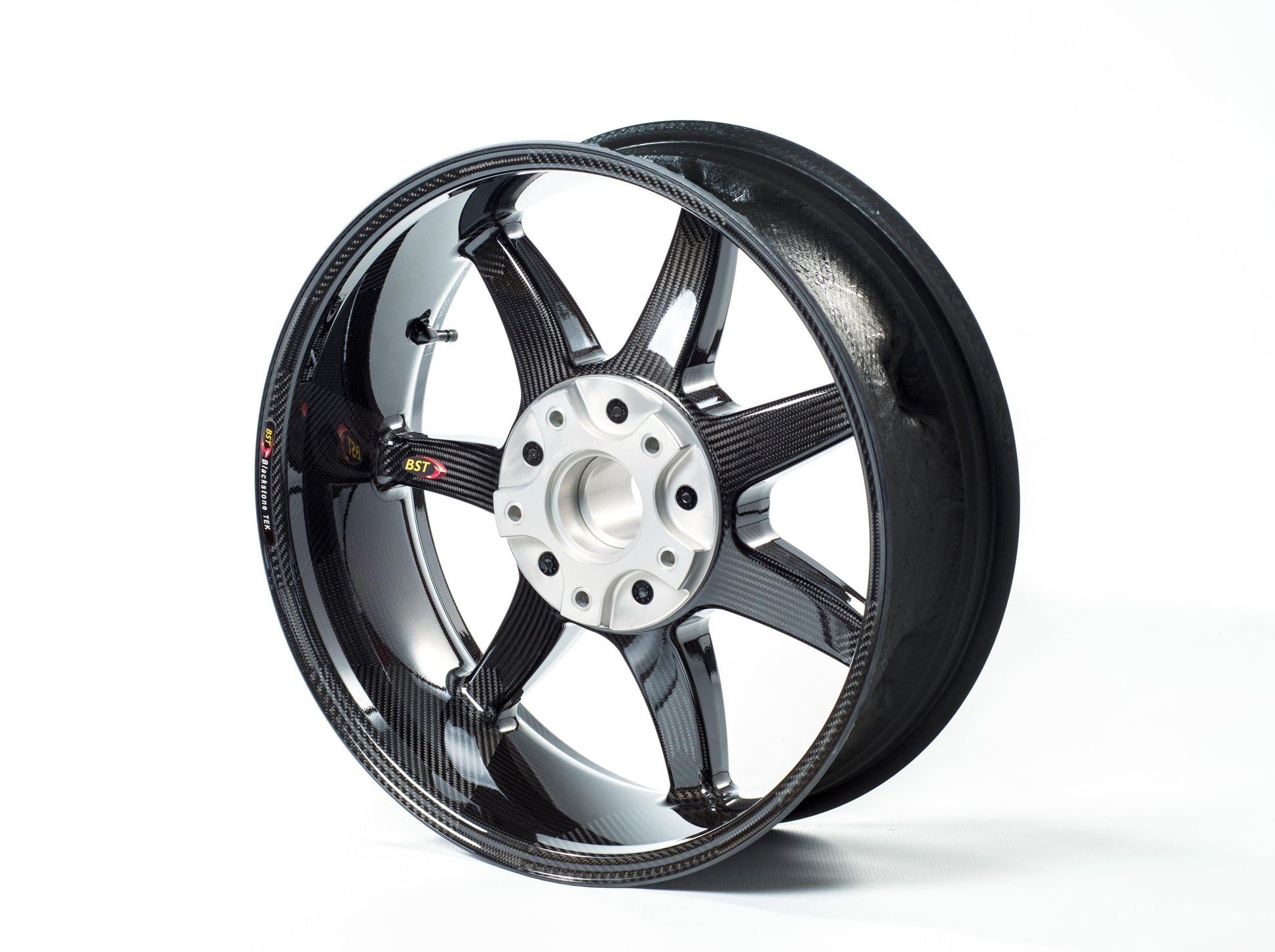 BST Honda VFR1200F Carbon Wheel "Panther TEK" (conventional rear, 7 straight spokes, silver hubs) – Accessories in the 2WheelsHero Motorcycle Aftermarket Accessories and Parts Online Shop